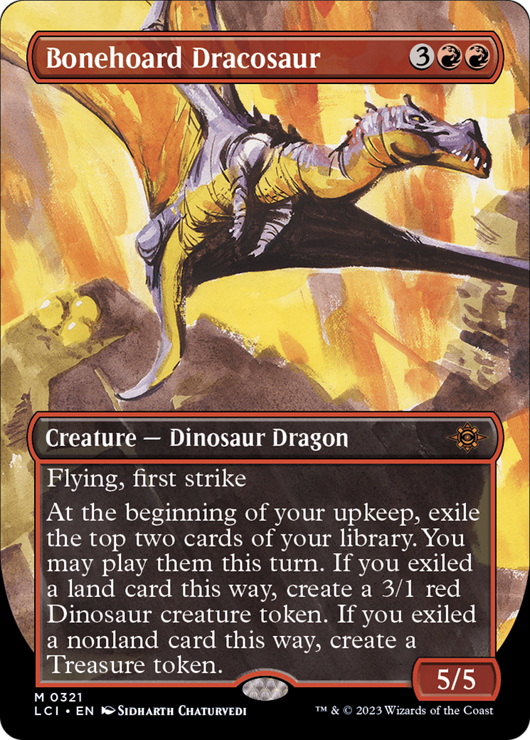 FOIL Bonehoard Dracosaur (Borderless) (LCI-321) - The Lost Caverns of Ixalan - Magic The Gathering