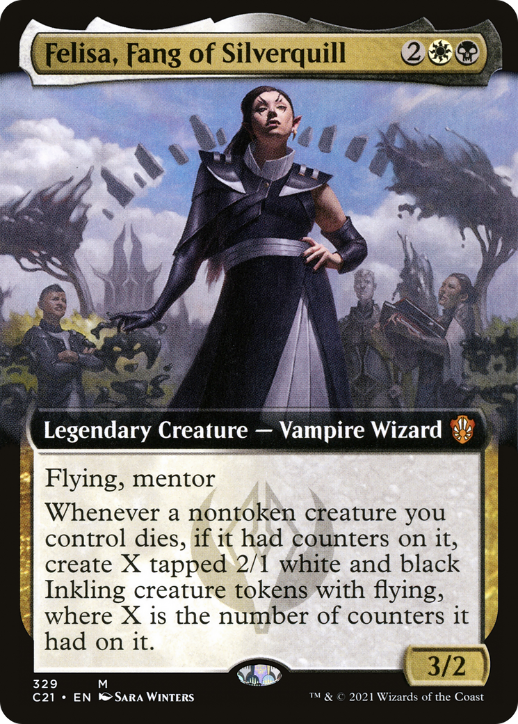 Felisa, Fang of Silverquill (Extended Art) (C21-329) - Commander 2021 - Magic The Gathering