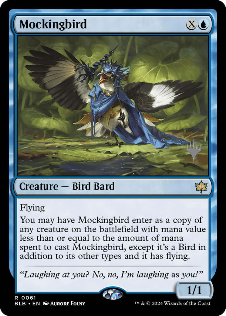 Mockingbird (PPBLB-061) - Bloomburrow Promos - Magic The Gathering