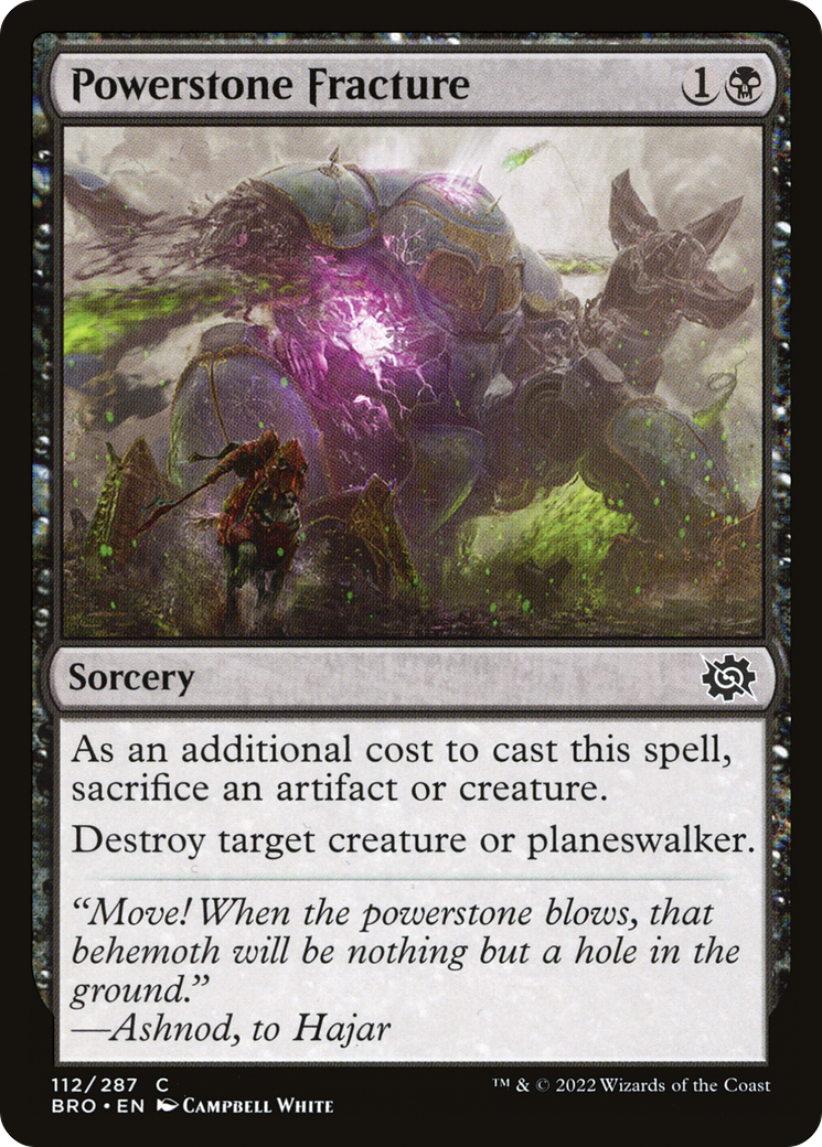 FOIL Powerstone Fracture (BRO-112) - The Brothers' War - Magic The Gathering