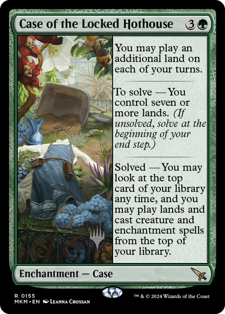 FOIL Case of the Locked Hothouse (PPMKM-155P) - Murders at Karlov Manor Promos - Magic The Gathering