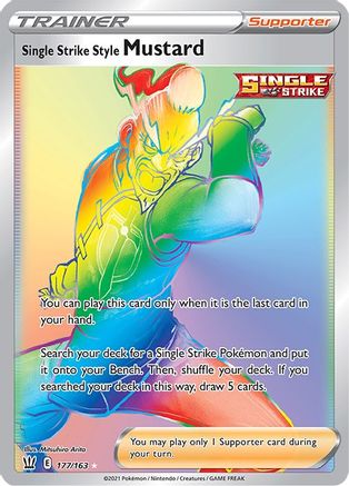 Single Strike Style Mustard 177/163 - Pokemon Battle Styles Holofoil