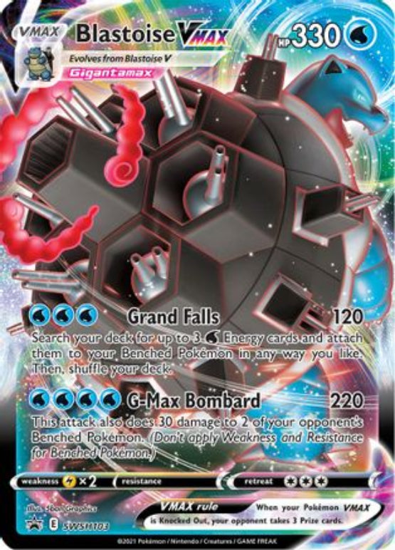 Blastoise VMAX - SWSH103 SWSH103/307 - SWSH Sword & Shield Promo Cards Holofoil