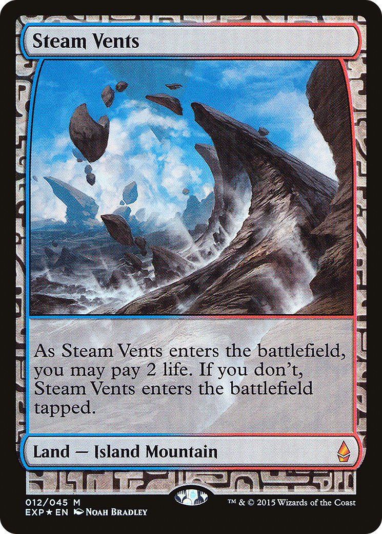 FOIL Steam Vents (EXP-012) - Zendikar Expeditions - Magic The Gathering