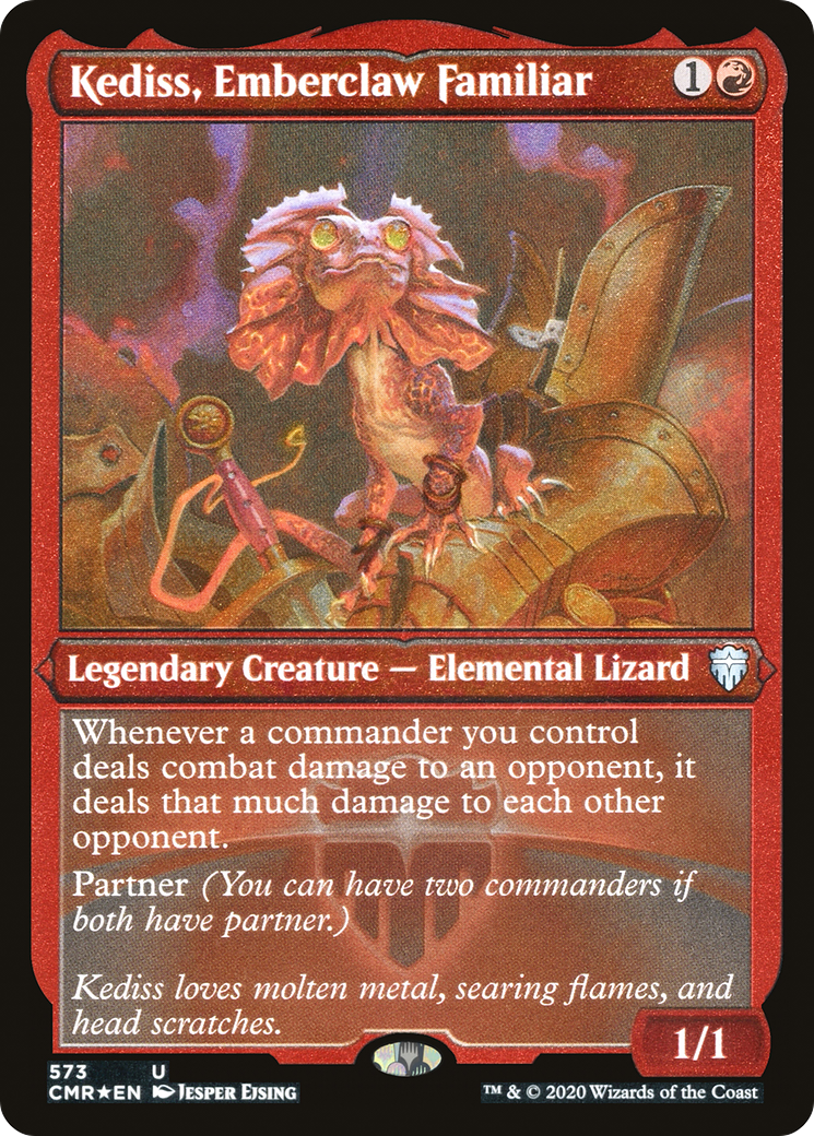 ETCHED FOIL Kediss, Emberclaw Familiar (Foil Etched) (CMR-573) - Commander Legends - Magic The Gathering