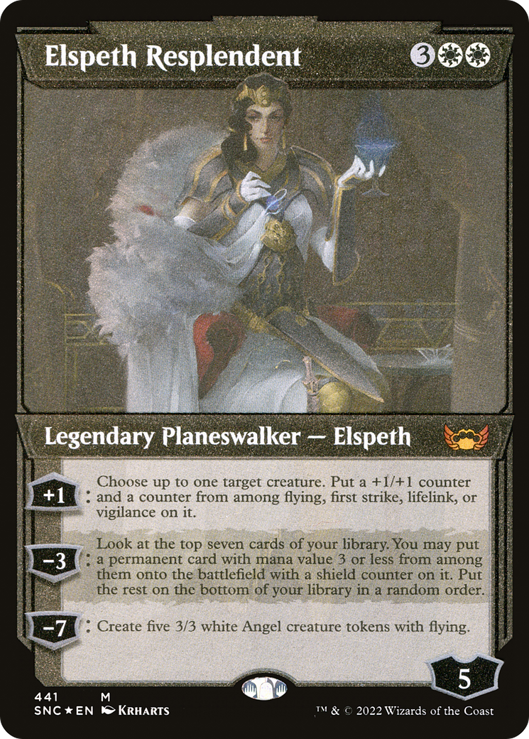 ETCHED FOIL Elspeth Resplendent (Showcase) (Foil Etched) (SNC-441) - Streets of New Capenna - Magic The Gathering