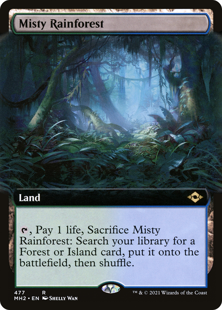 Misty Rainforest (Extended Art) (MH2-477) - Modern Horizons 2 - Magic The Gathering