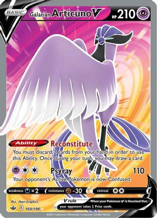 Galarian Articuno V 169/198 - Pokemon Chilling Reign Holofoil
