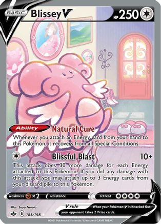 Blissey V 183/198 - Pokemon Chilling Reign Holofoil