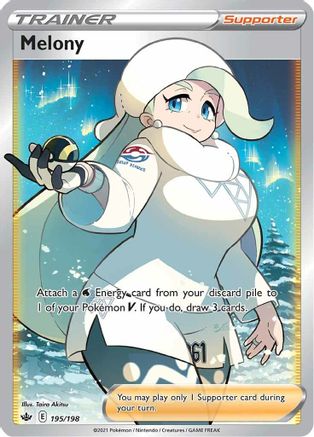 Melony (Full Art) 195/198 - SWSH06 Chilling Reign Holofoil