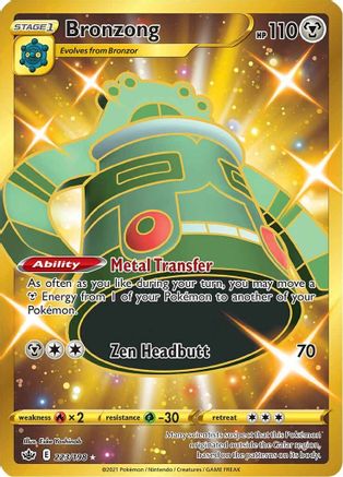 Bronzong 223/198 - Pokemon Chilling Reign Holofoil