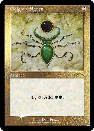 FOIL Golgari Signet (Foil Etched) (SLD-292) - Secret Lair Drop Series - Magic The Gathering