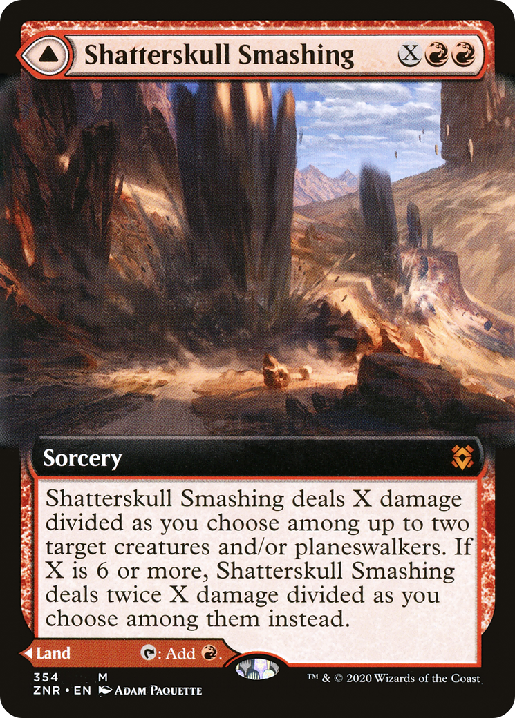 FOIL Shatterskull Smashing (Extended Art) (ZNR-354) - Zendikar Rising - Magic The Gathering
