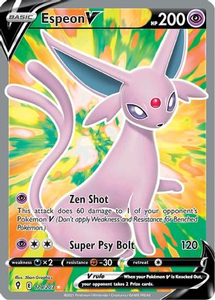 Espeon V 179/203 - Pokemon Evolving Skies Holofoil