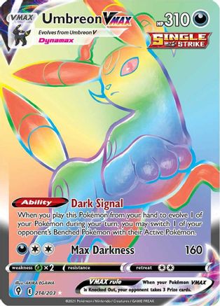 Umbreon VMAX 214/203 - Pokemon Evolving Skies Holofoil