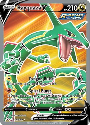 Rayquaza V 193/203 - Pokemon Evolving Skies Holofoil