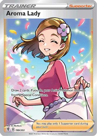Aroma Lady 199/203 - Pokemon Evolving Skies Holofoil