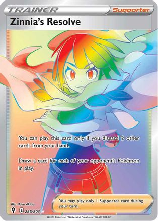 Zinnia's Resolve 225/203 - Pokemon Evolving Skies Holofoil