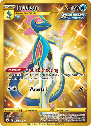 Inteleon 227/203 - Pokemon Evolving Skies Holofoil