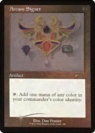 FOIL Arcane Signet (589) (Foil Etched) (SLD-589) - Secret Lair Drop Series - Magic The Gathering