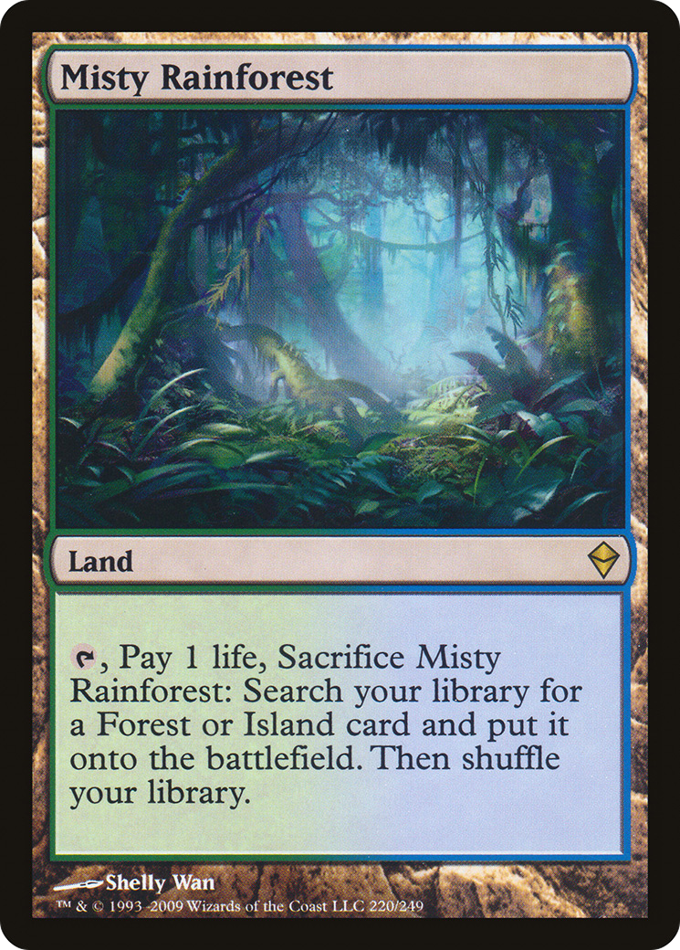 FOIL Misty Rainforest (ZEN-220) - Zendikar - Magic The Gathering