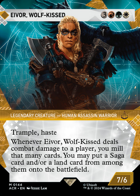 Eivor, Wolf-Kissed (ACR-144) - Assassin's Creed: (Showcase) (Borderless) - Magic The Gathering