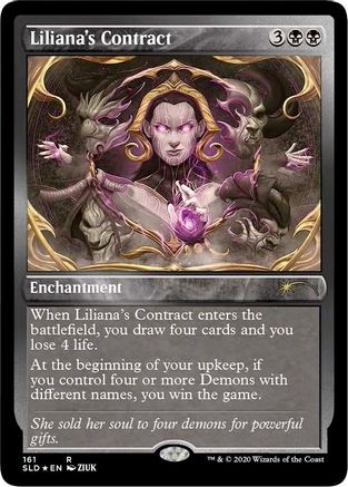 FOIL Liliana's Contract (161) (Foil Etched) (SLD-161) - Secret Lair Drop Series - Magic The Gathering