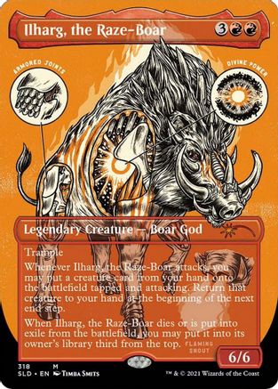 FOIL Ilharg, the Raze-Boar (Foil Etched) (SLD-318) - Secret Lair Drop Series - Magic The Gathering