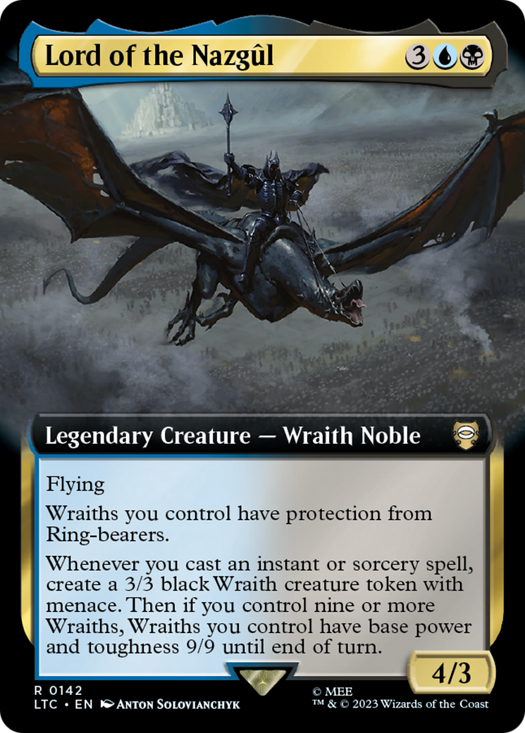 Lord of the Nazgul (Extended Art) (LTC-142) - Tales of Middle-earth Commander - Magic The Gathering