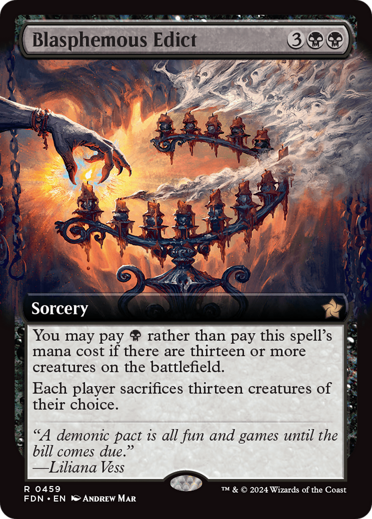 Blasphemous Edict (FDN-459) - Foundations - Magic The Gathering