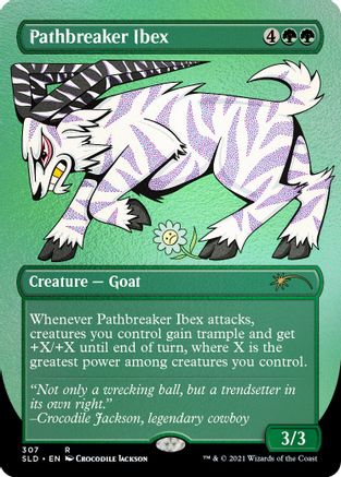 FOIL Pathbreaker Ibex (Foil Etched) (SLD-307) - Secret Lair Drop Series - Magic The Gathering