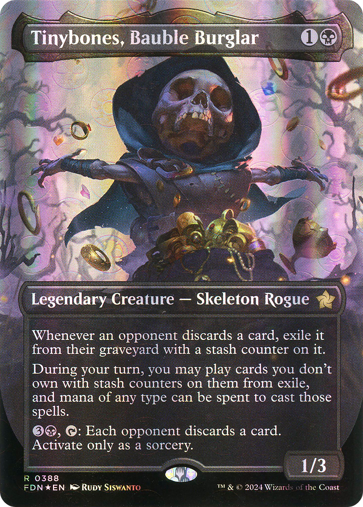 FOIL Tinybones, Bauble Burglar (FDN-388) - Foundations - Magic The Gathering
