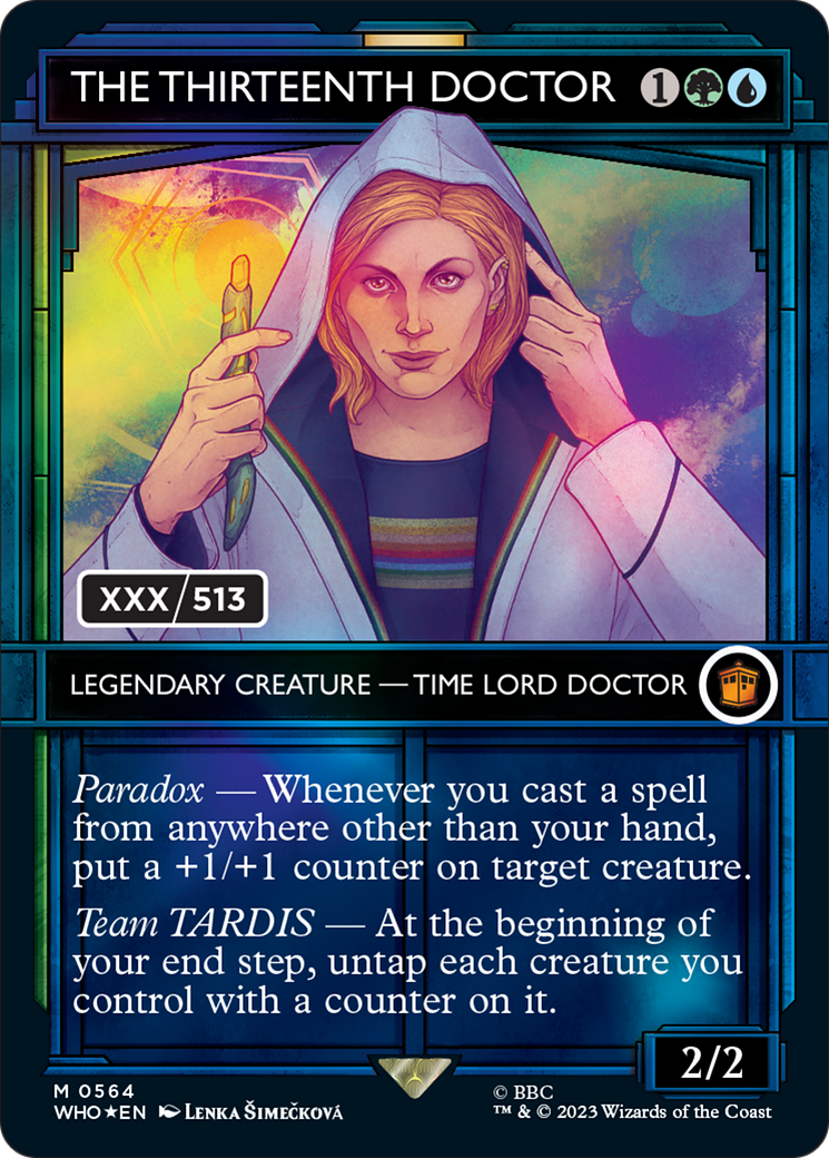 FOIL The Thirteenth Doctor (Serial Numbered) (WHO-564) - Doctor Who - Magic The Gathering