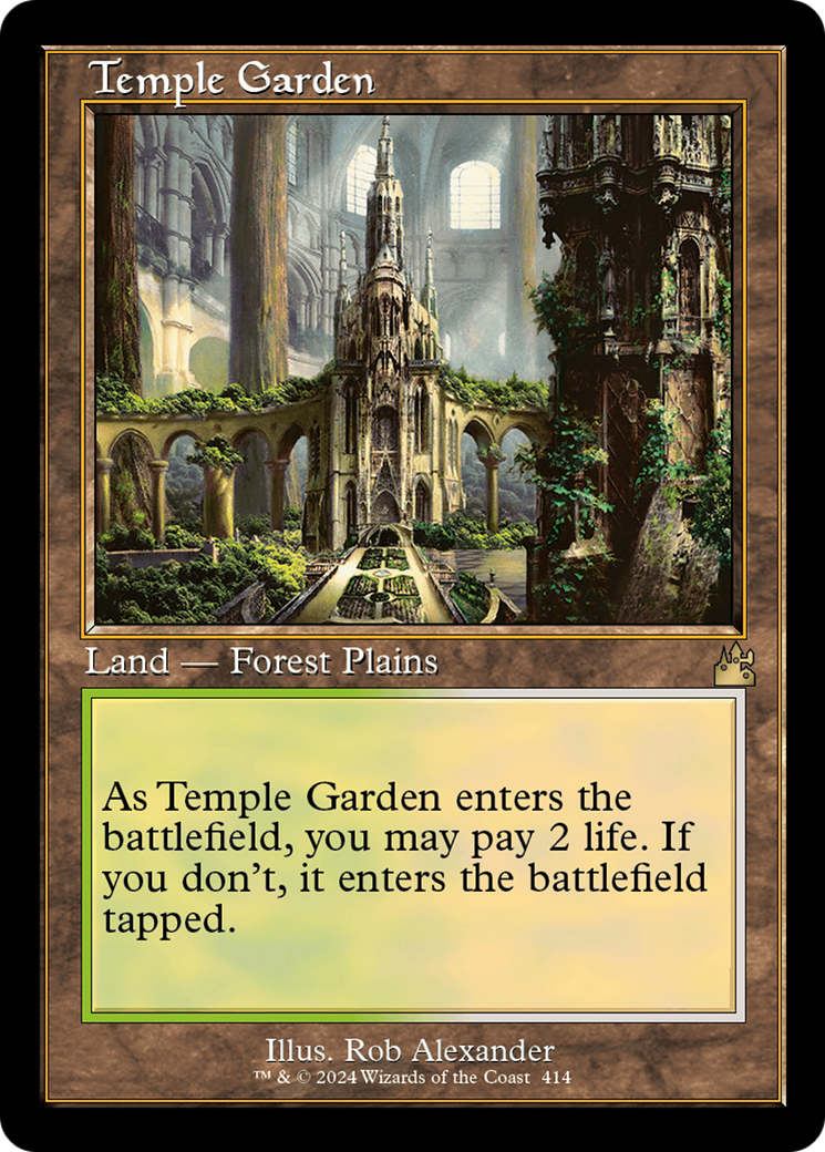 Temple Garden (Retro Frame) (RVR-414) - Ravnica Remastered - Magic The Gathering