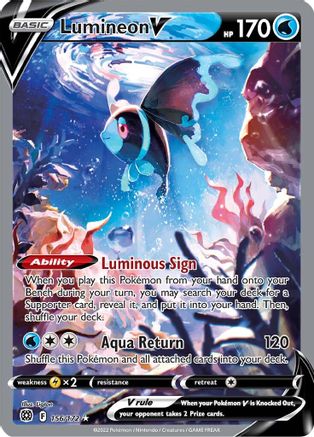 Lumineon V 156/172 - Pokemon Brilliant Stars Holofoil