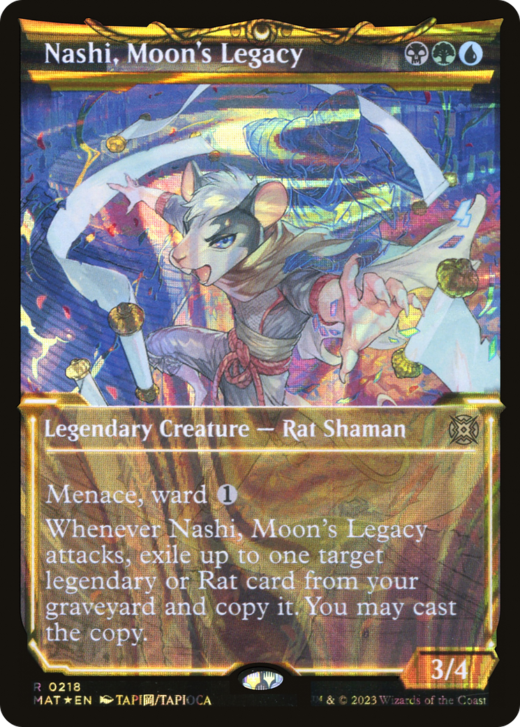 FOIL Nashi, Moon's Legacy (Halo Foil) (MAT-218) - March of the Machine: The Aftermath - Magic The Gathering
