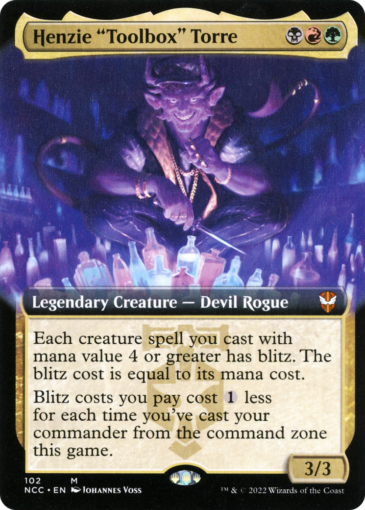 FOIL Henzie "Toolbox" Torre (Extended Art) (NCC-102) - New Capenna Commander - Magic The Gathering
