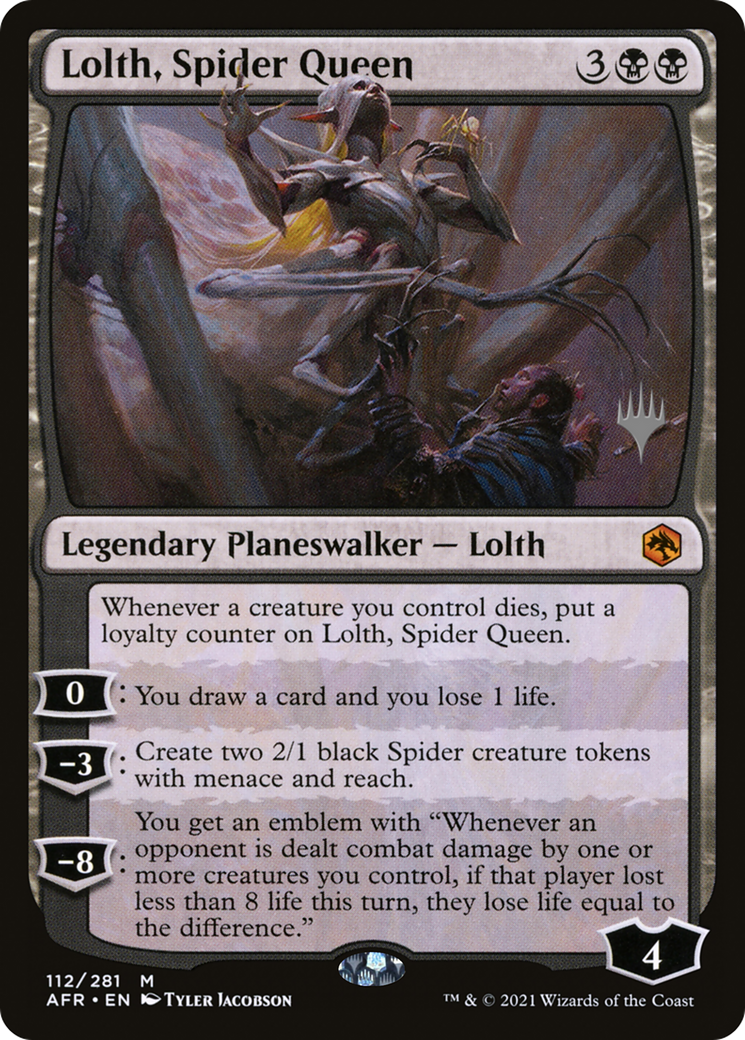 FOIL Lolth, Spider Queen (PPAFR-112P) - Adventures in the Forgotten Realms Promos - Magic The Gathering