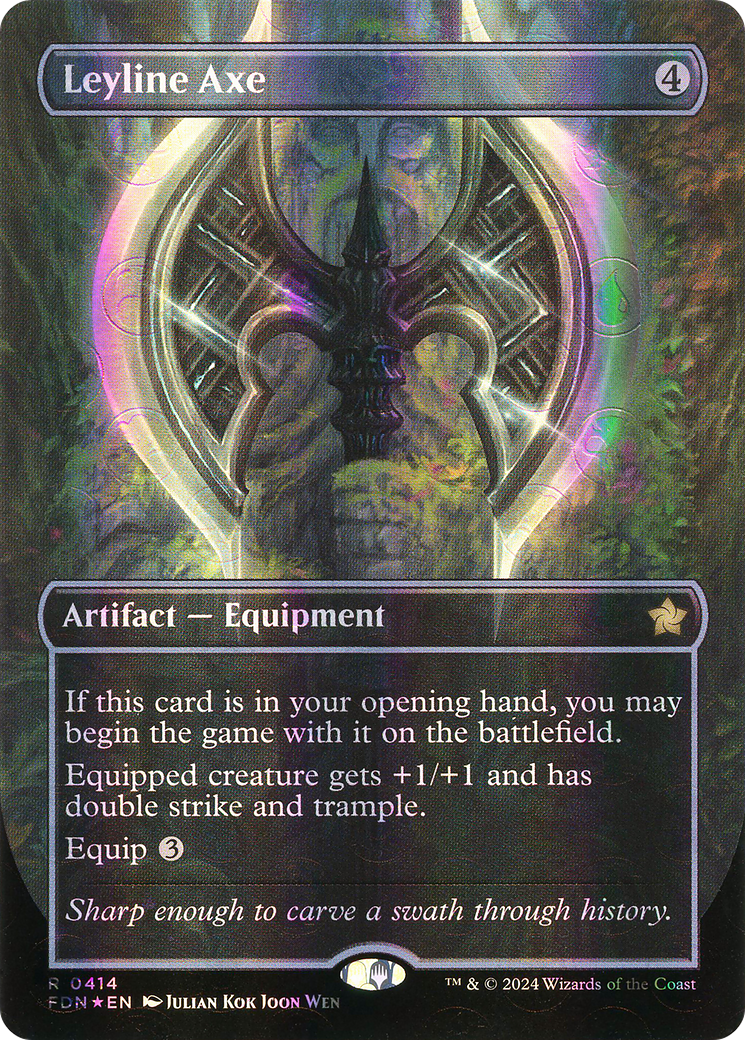 FOIL Leyline Axe (FDN-414) - Foundations - Magic The Gathering