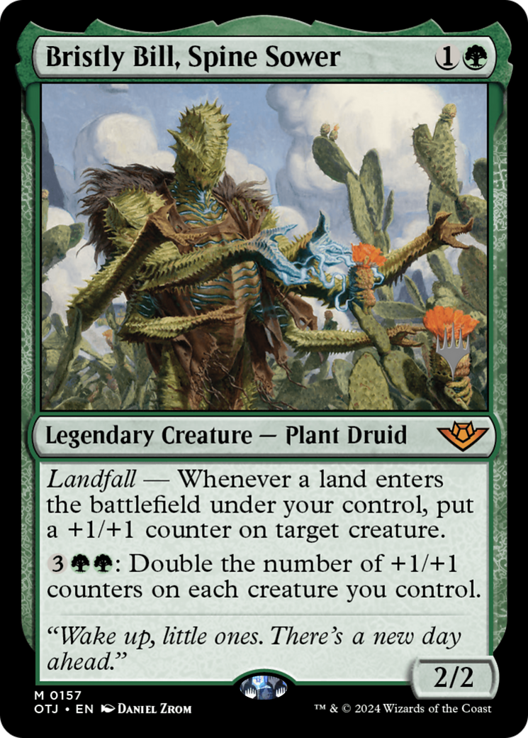 FOIL Bristly Bill, Spine Sower (PPOTJ-157P) - Outlaws of Thunder Junction Promos - Magic The Gathering