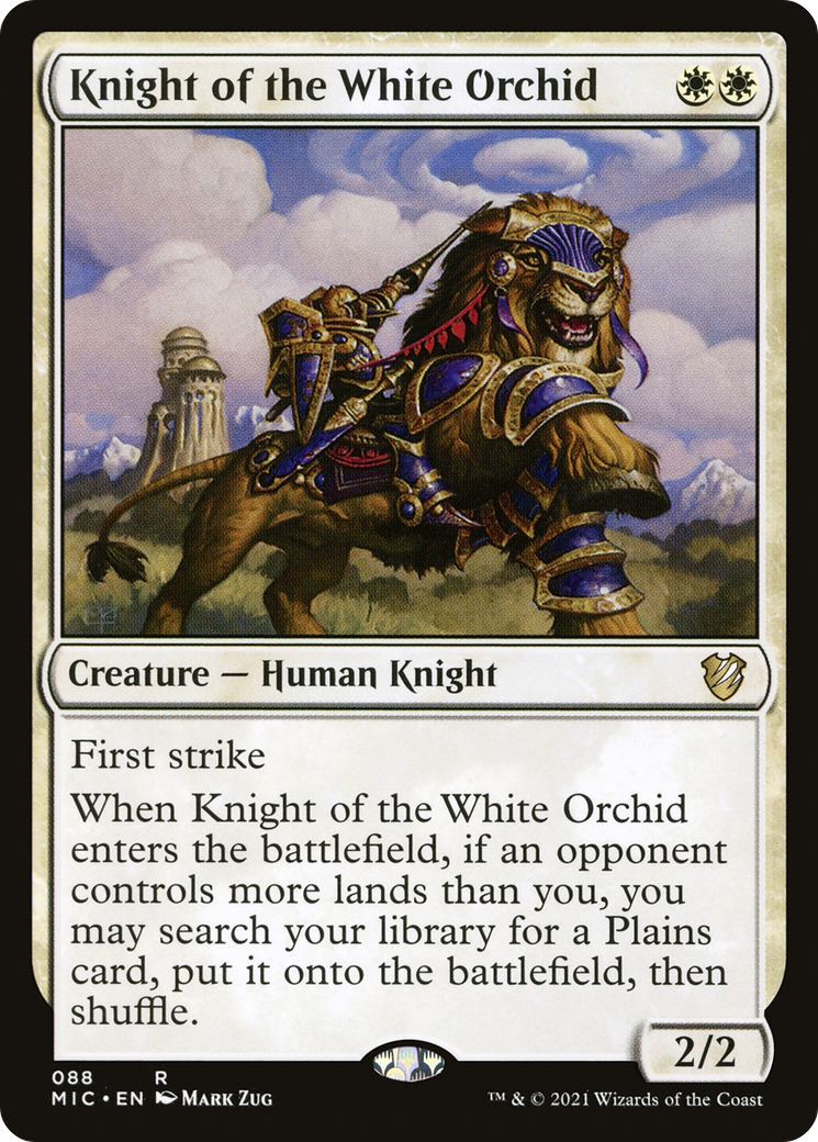 Knight of the White Orchid (MIC-088) - Midnight Hunt Commander - Magic The Gathering