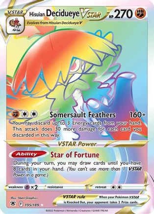 Hisuian Decidueye VSTAR 195/189 - Pokemon Astral Radiance Holofoil