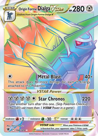 Origin Forme Dialga VSTAR 198/189 - Pokemon Astral Radiance Holofoil