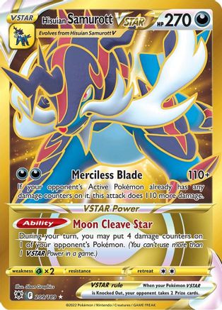 Hisuian Samurott VSTAR 209/189 - Pokemon Astral Radiance Holofoil