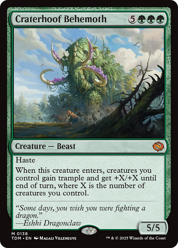 Craterhoof Behemoth (TDM-138) - Tarkir: Dragonstorm - Magic The Gathering