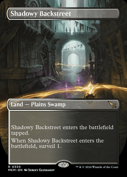 FOIL Shadowy Backstreet (MKM-330) - Murders at Karlov Manor (Borderless) - Magic The Gathering