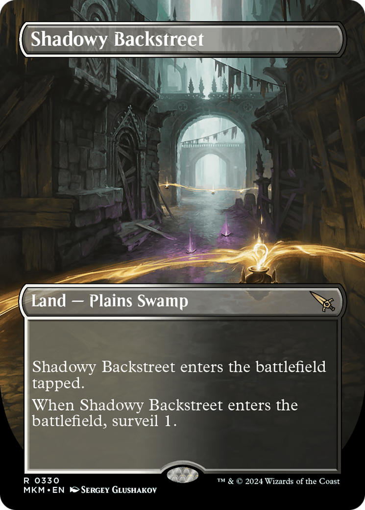 Shadowy Backstreet (Borderless) (MKM-330) - Murders at Karlov Manor - Magic The Gathering