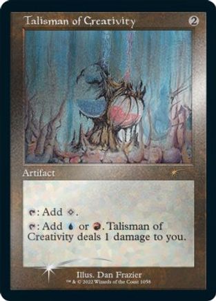 FOIL Talisman of Creativity (Retro Frame) (Foil Etched) (SLD-1058) - Secret Lair Drop Series - Magic The Gathering