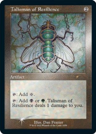 FOIL Talisman of Resilience (Retro Frame) (Foil Etched) (SLD-1059) - Secret Lair Drop Series - Magic The Gathering