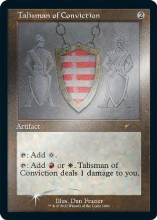 FOIL Talisman of Conviction (Retro Frame) (Foil Etched) (SLD-1060) - Secret Lair Drop Series - Magic The Gathering